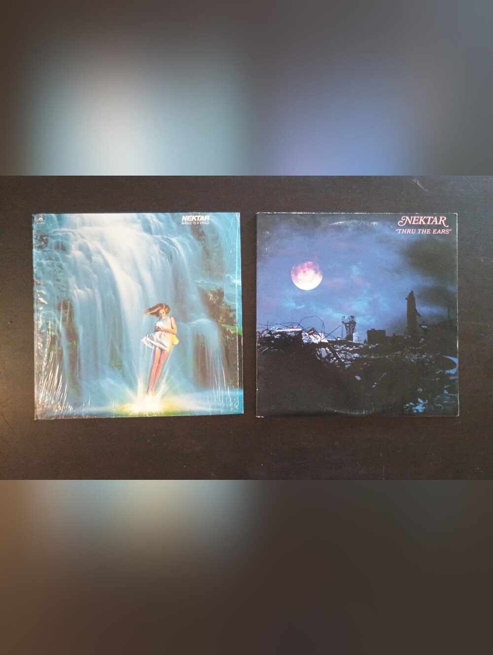 Nektar Vinyl LP Pair — Blue & Black Album Covers